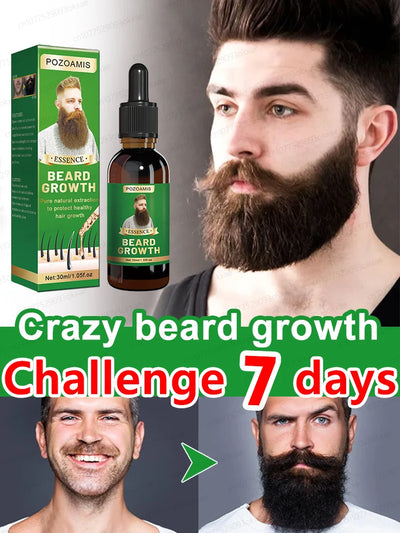 Beard Growth Serum Quickly Thickens and Softens Beards for Longer, Fuller Beards